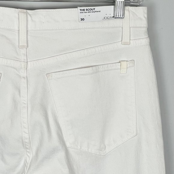 Joes Jeans Womens Scout White Mid Rise Slim Boyfriend Jeans Button Fly size 30 - Picture 10 of 14